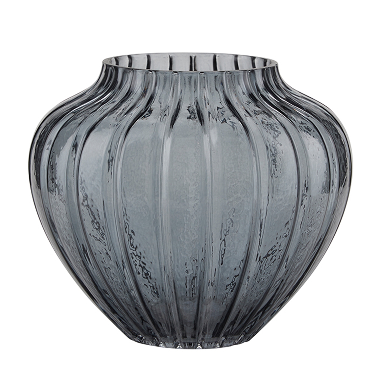 Glas Vase Fra Bahne H 17 5cm Smoke Butik Unik Thisted