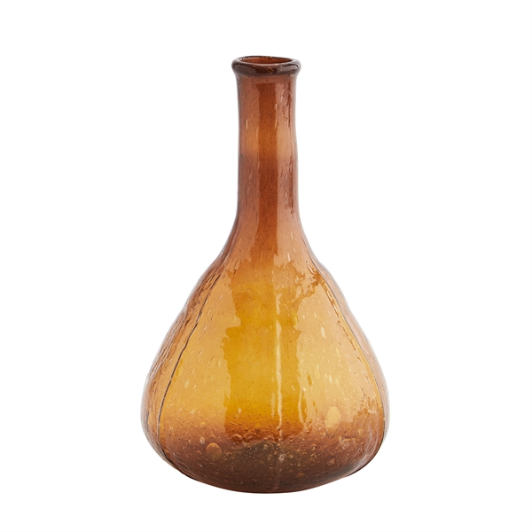 Madam Stoltz - Glasvase H:19cm, Recycled - Amber